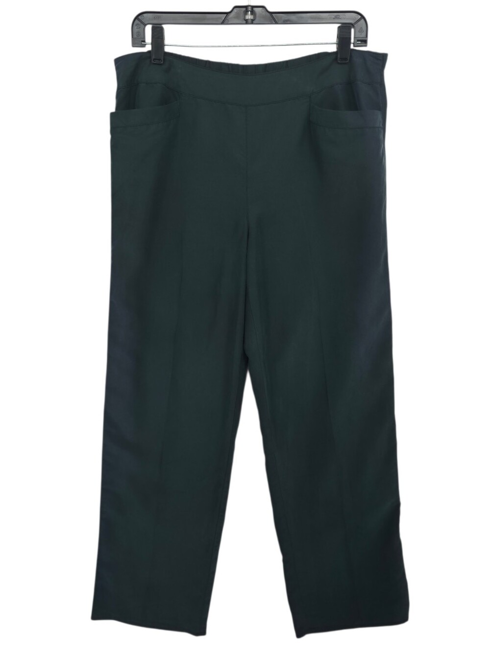 Jones New York Black Tencel Pull On Straight Leg Pants Medium Minimalist